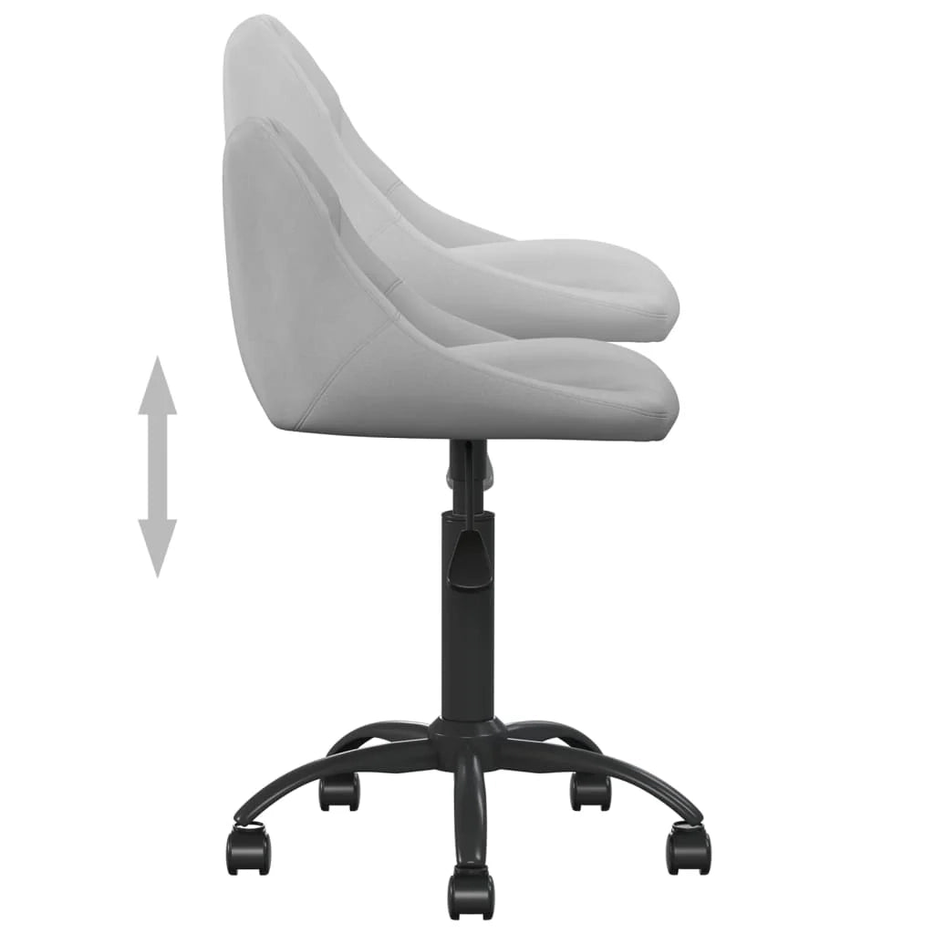 Sedia poltrona sedia da ufficio sedia da computer sedia da studio velluto grigio chiaro 02_0024024