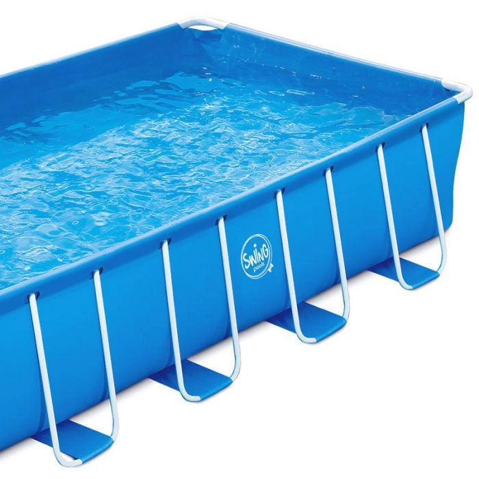 Piscina Fuori Terra Swing Metal Frame Rettangolare 4,88 X 2,44 X H 1,07 M - Kit Pro