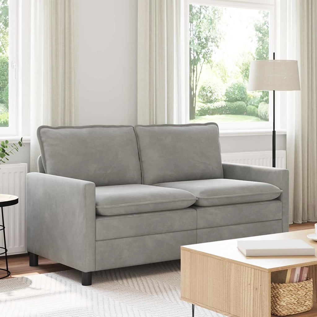 Divano Grigio Chiaro 156 x 81 x 87,5 cm Velluto