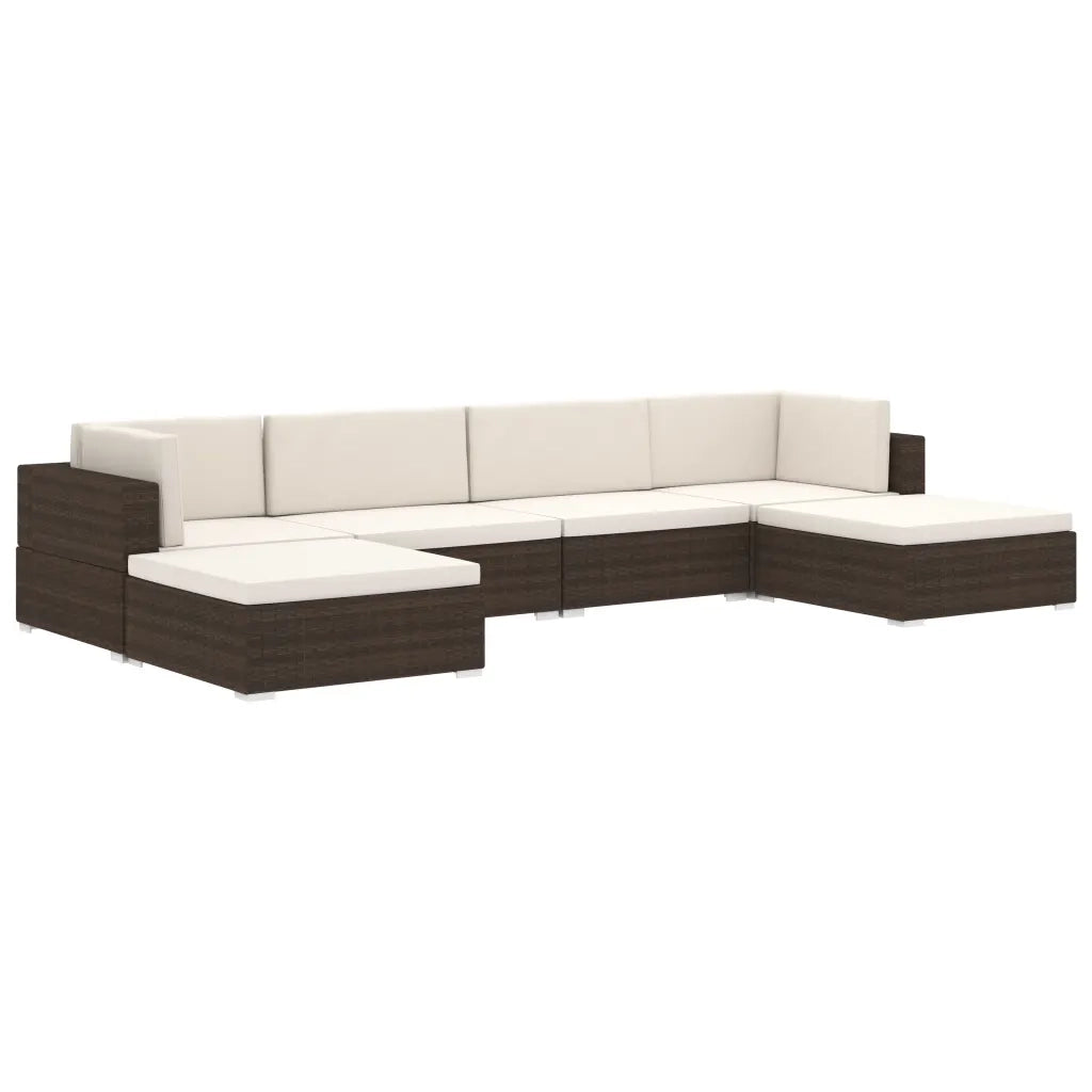 Poltrona Modulare ad Angolo 1 pz con Cuscini Polyrattan Grigio cod mxl 67033