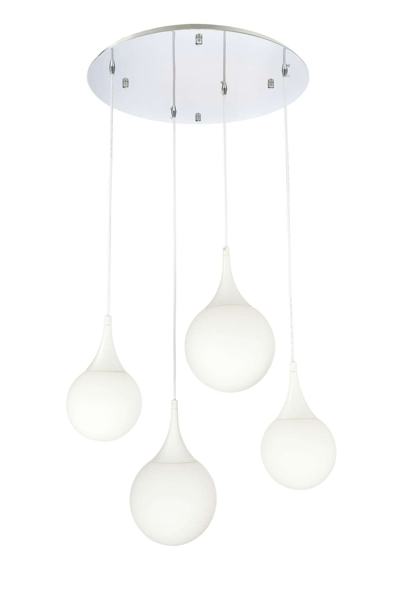 Lampada pendente Pendant in Metallo Dewdrop Bianco