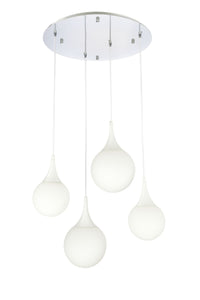 Lampada pendente Pendant in Metallo Dewdrop Bianco