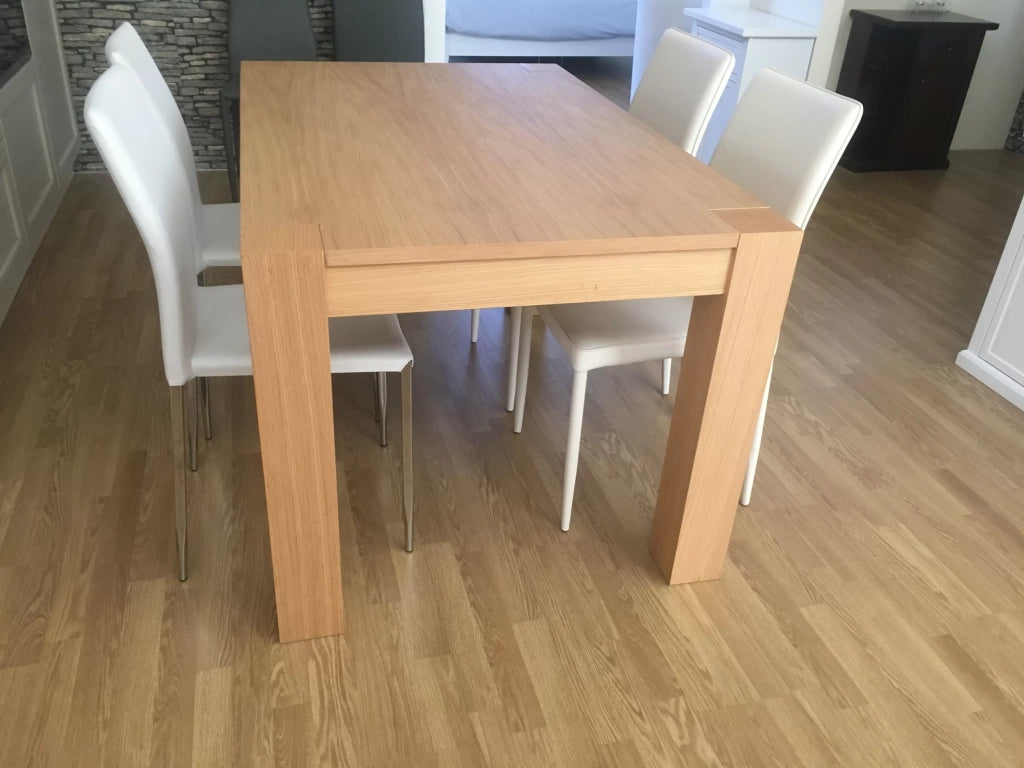 Tavolo legno rovere naturale spazzolato allungabile (634) - Mobili 2G