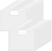 Documentenmap A4 con 30 pezzi, chiusura con chiusura a clip e cerniera, copertura con etichetta, contenitore trasparente in plastica con anello e 11 fori, contenitore per documenti impermeabile per casa, archivio, ufficio