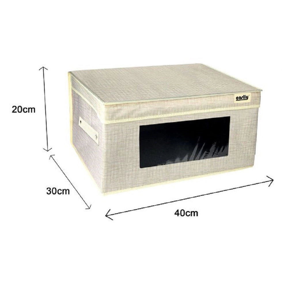 Trade Shop - Box Scatola Salvaspazio Portatutto Contenitore Organizer 40 X 30 X 20 Cm 69699 -