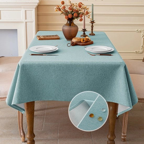 Tela da tavola con effetto lino, lavabile, impermeabile, per sala da pranzo, giardino, festa, matrimonio o casa, 40 x 60 cm - Blu più chiaro