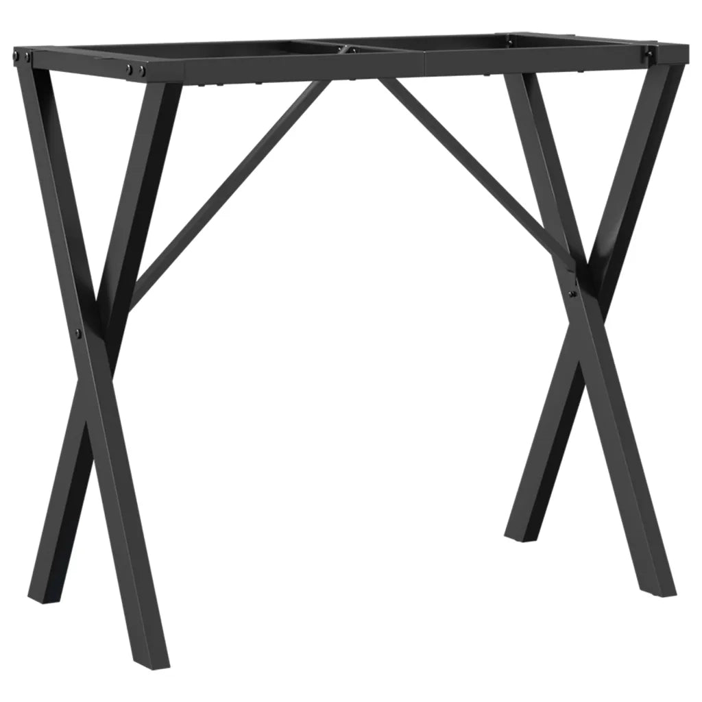 Telaio Gambe a X per Tavolo da Pranzo 80x40x73 cm in Acciaio 357909