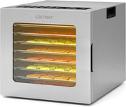 Essiccatore Alimentare con 8 Vassoi in Acciaio Inox, 850W Disidratatore Alimentare on Timer 48 Ore, Controllo Temperatura 35℃-75℃, per Frutta, Verdura e Carne