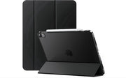 Hoes adatto per iPad Air 11 pollici M2 (2024), iPad Air 11 pollici M2 (2024), iPad Air 5°/4° (2022/2020 Modello, 10,9 pollici), Rug Hoes Standard Sottile Automatico Allarme/Sospensione (Nero)