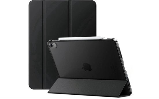 Hoes adatto per iPad Air 11 pollici M2 (2024), iPad Air 11 pollici M2 (2024), iPad Air 5°/4° (2022/2020 Modello, 10,9 pollici), Rug Hoes Standard Sottile Automatico Allarme/Sospensione (Nero)