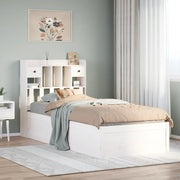 vidaXL Giroletto senza Materasso Bianco 90x200 cm Legno Massello Pino