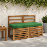 Cuscini per Panchina a 2 Pezzi SOEST 2 pz 100% Poliestere Verde 950165