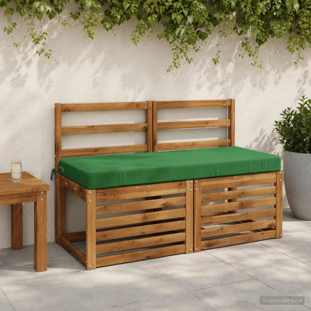 Cuscini per Panchina a 2 Pezzi SOEST 2 pz 100% Poliestere Verde 950165