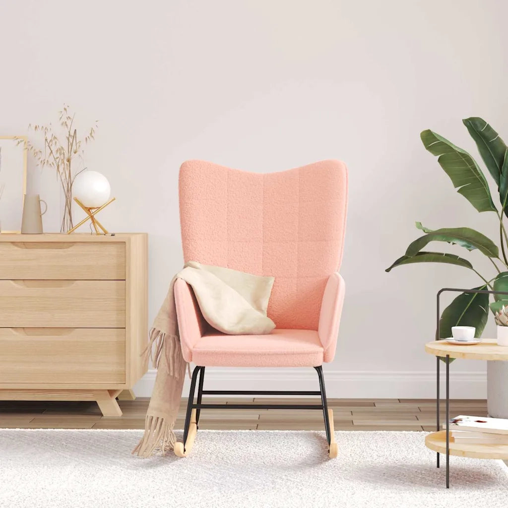 vidaXL Sedia rilassante Rosa 61 x 78 x 98 cm Tessuto