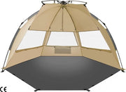Tenda da spiaggia portatile - Impermeabile, Protezione UV 50+, Tendalino solare, Respirabile e Spaziosa per 3-4 persone - Ideale per Campeggio e Divertimenti in spiaggia