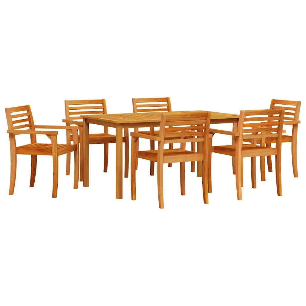 Set da Pranzo per Giardino 7 pcs Marrone