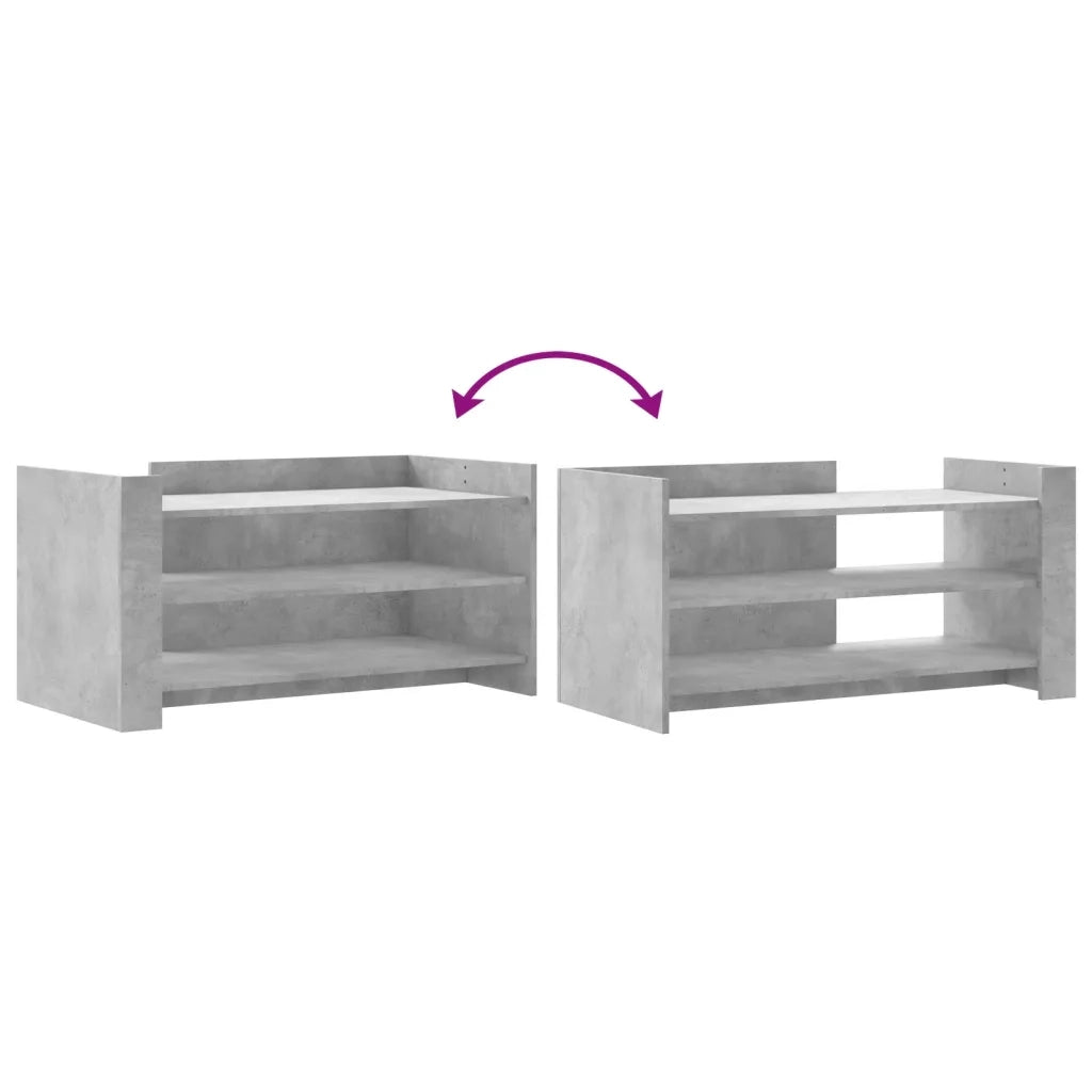 Tavolino Salotto Grigio Cemento 100x50x50 cm Legno Multistrato 848349