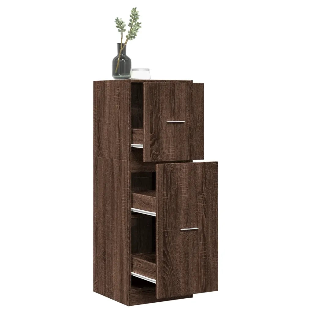 vidaXL Armadietto da Farmacia Rovere Marrone 40x41x118 cm Truciolato
