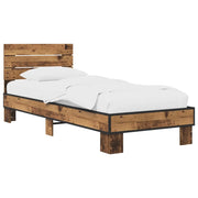 Struttura letto con testata Legno antico 80 x 200 cm