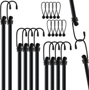 10 set di gomme di traino con ganci, espander, cavi di traino impermeabili con cinghie di traino robuste, cinture di carico elastiche, espander con ganci per fissare il carico (30 cm, 60 cm, 100 cm)