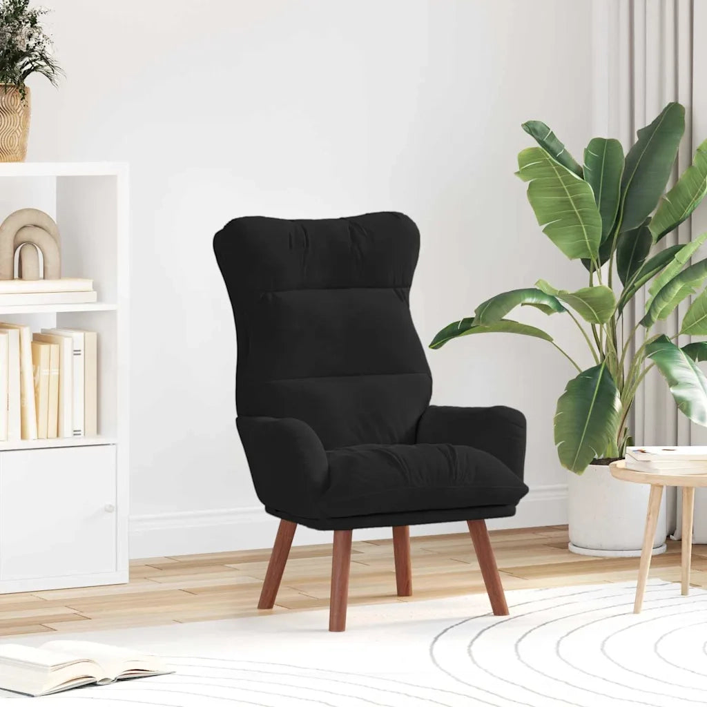 Poltrona | Sedia Relax Nero 69 x 74 x 93 cm Velluto