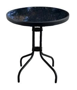 ARREDO SPRITZ TAVOLINO CON PIANO IN VETRO CM. 60X70H NERO