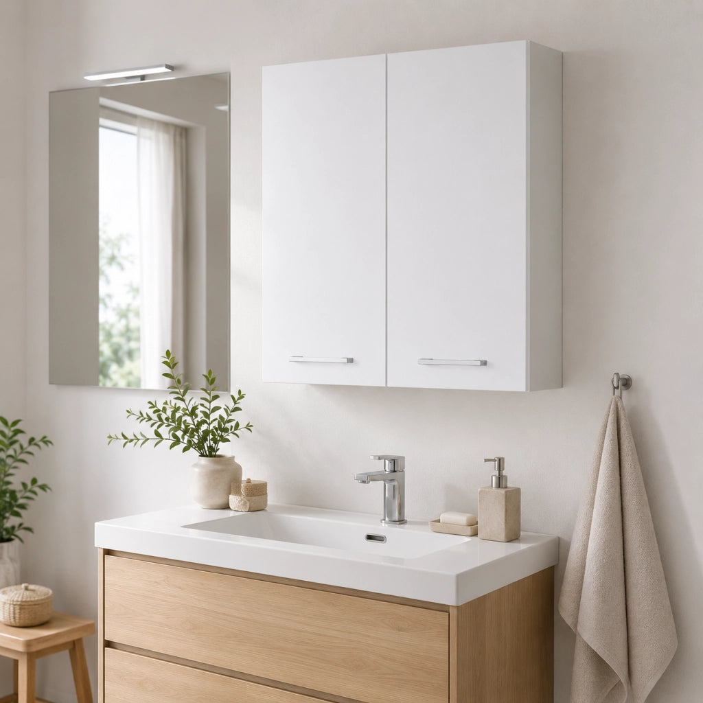 Pensile Bagno Multiuso Savini Industria Arredobagno Bianco 68x22x71 cm