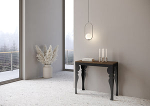 Consolle Allungabile 90-300x40x77 cm in Nobilitato Marrone