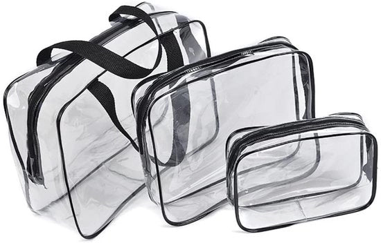 Set 3 in 1 trasparente - Acqua resistente - PVC trasparente - Adatto per uomo donna e bambino
