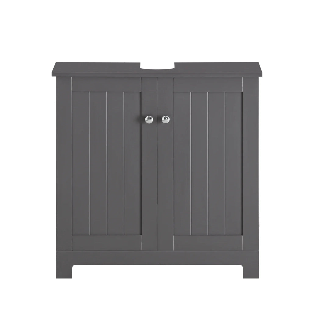 Mobile sottolavabo per Bagno con 2 Ante mobili bagno L60*P30*A60 cm Grigio BZR18-DG