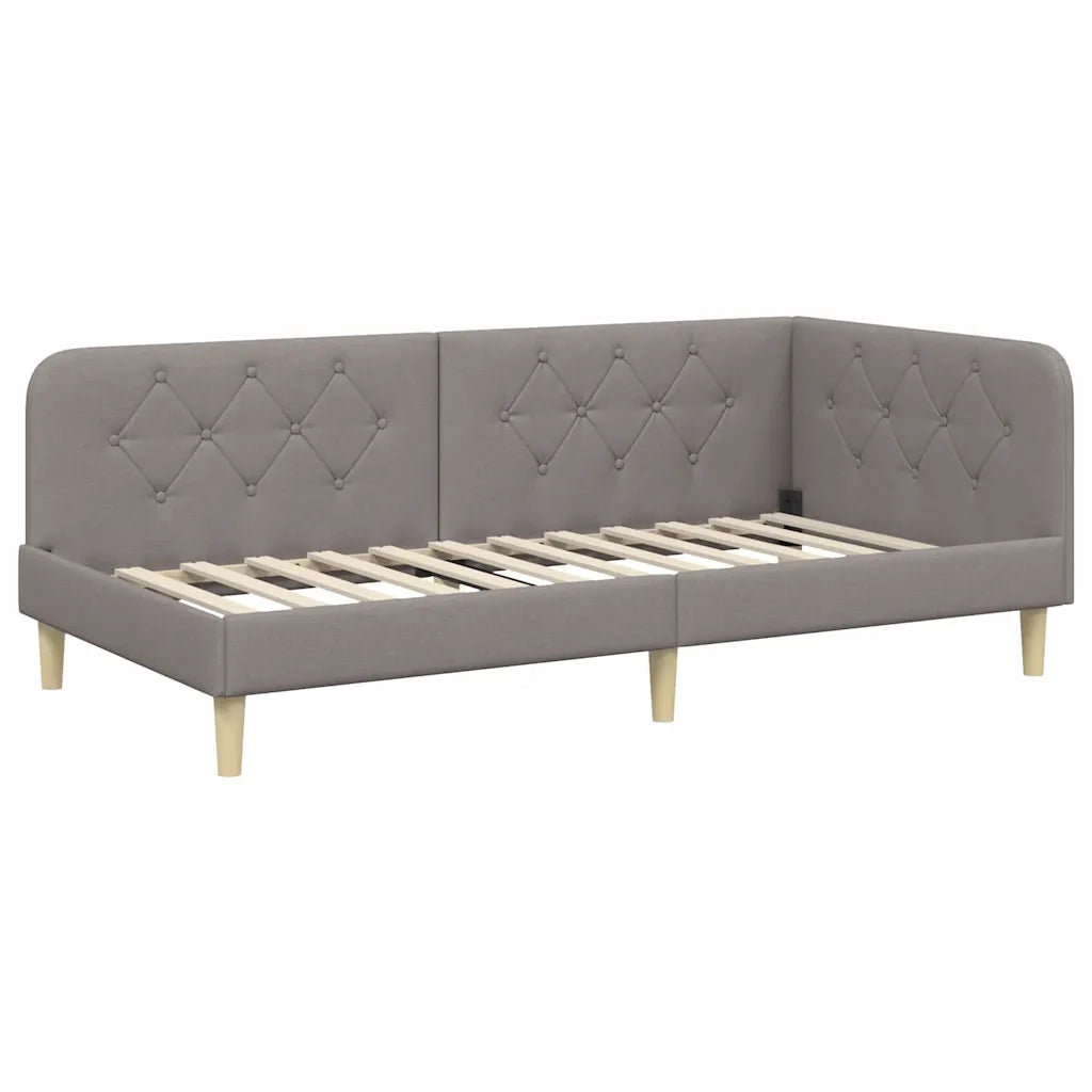 Cornice del letto ad angolo Talpa 90 x 200 cm Tessuto 42016574