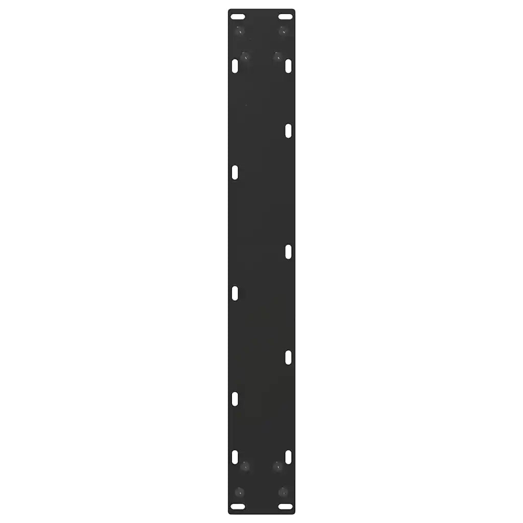 vidaXL Gambe per tavolo da bar a forma di U 2 pz nere 60x(90-91) cm in acciaio