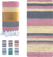 Ombrello da Spiaggia XXL con Frange Arancione da Picnic 210x240 cm