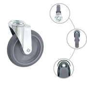 vidaXL Ruote Girevoli con Foro per Bullone 12 pz 125 mm