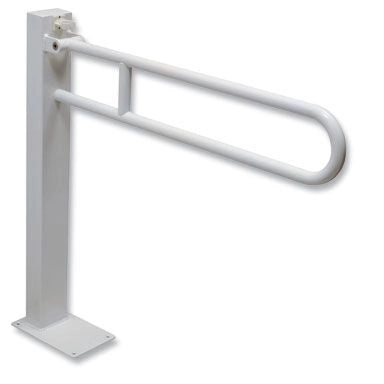 Barra di sostegno ribaltabile per bagno disabili (a colonna) - Lunghezza: 85 cm