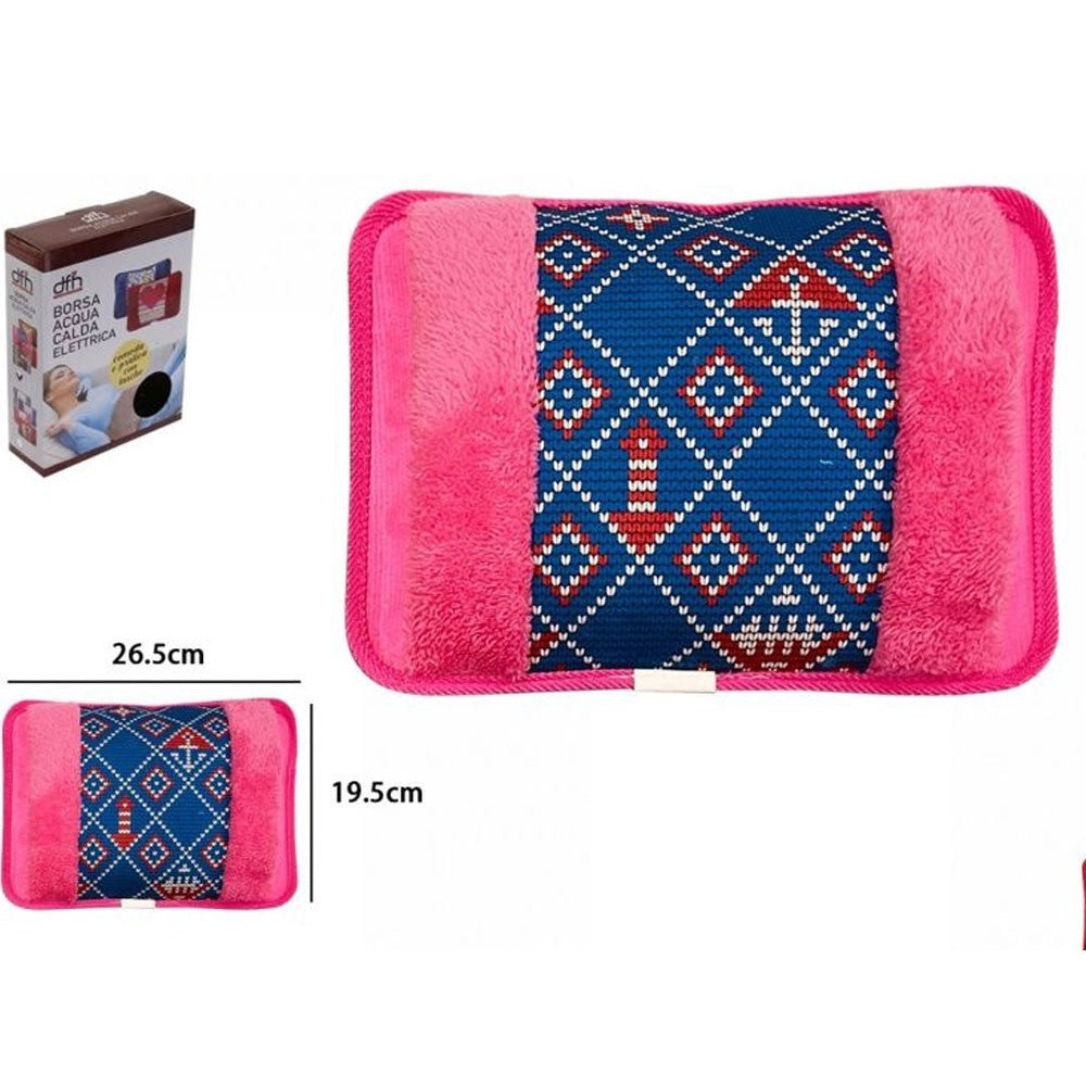 Trade Shop - Borsa Acqua Calda Elettrica Amore Con Tasca Scalda Mani Vari Colori Fantasie -