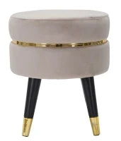 Sgabello Paris Grigio/Gold Cm Ø 35X40,5