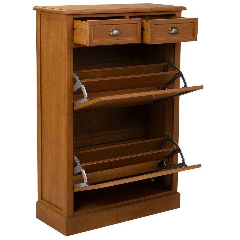 Scarpiera in legno marrone 80x33x120,5