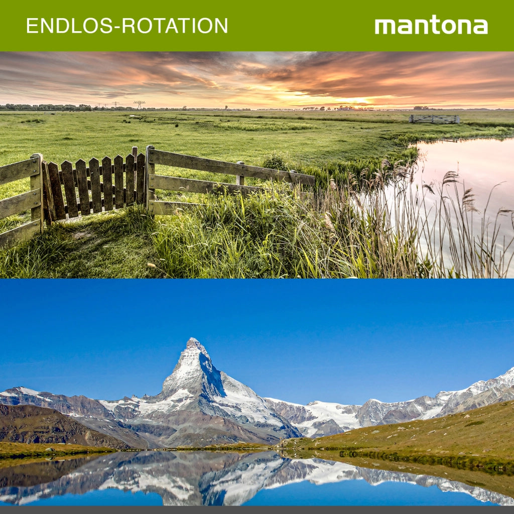 Mantona Electric 360° Panorama Head - Testa per treppiede programmabile per time-lapse e riprese intervallate, capacità di carico di 2 kg, testa panoramica ideale per GoPro e gli smartphone