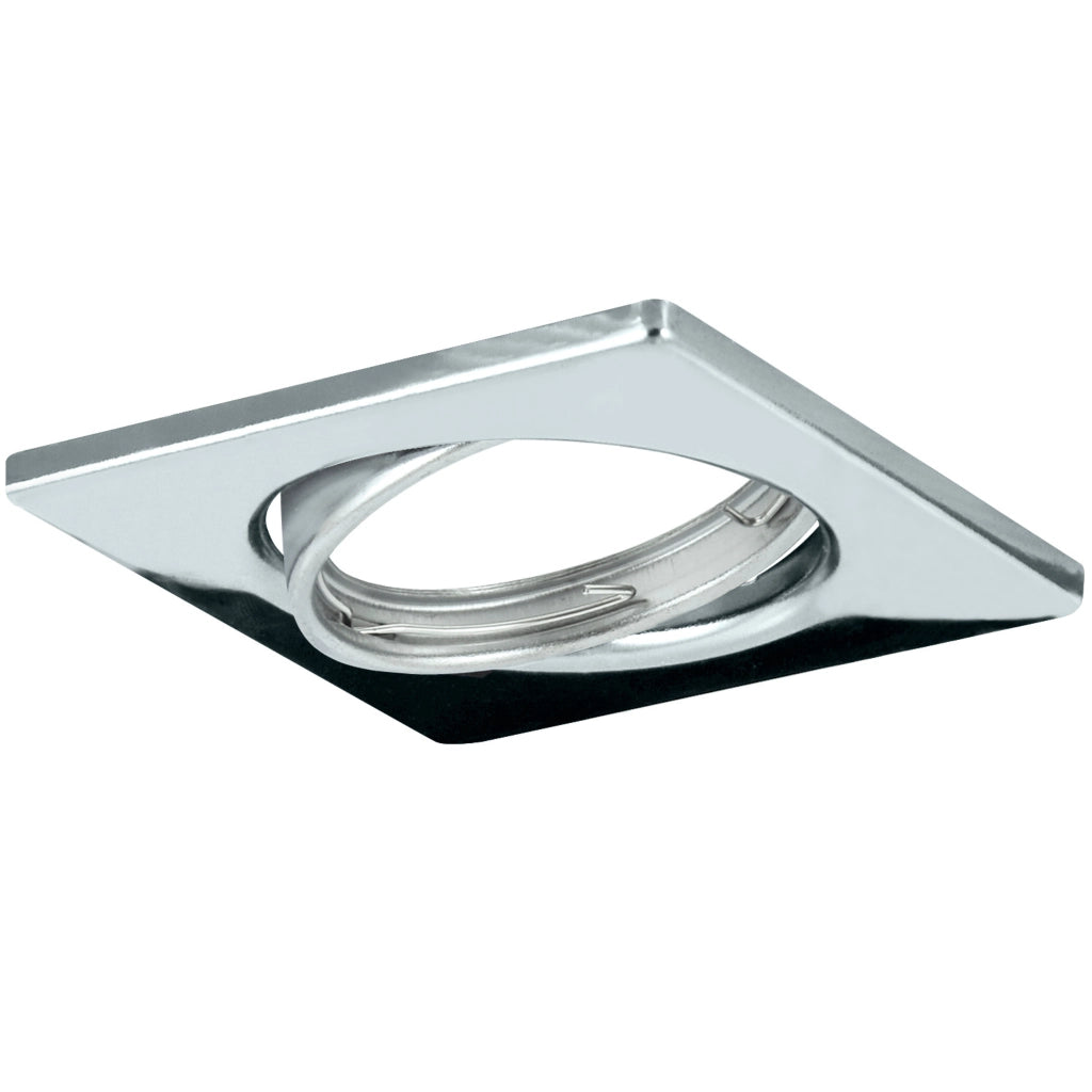 Faretto incasso quadrato cromo orientabile MR16 Polux