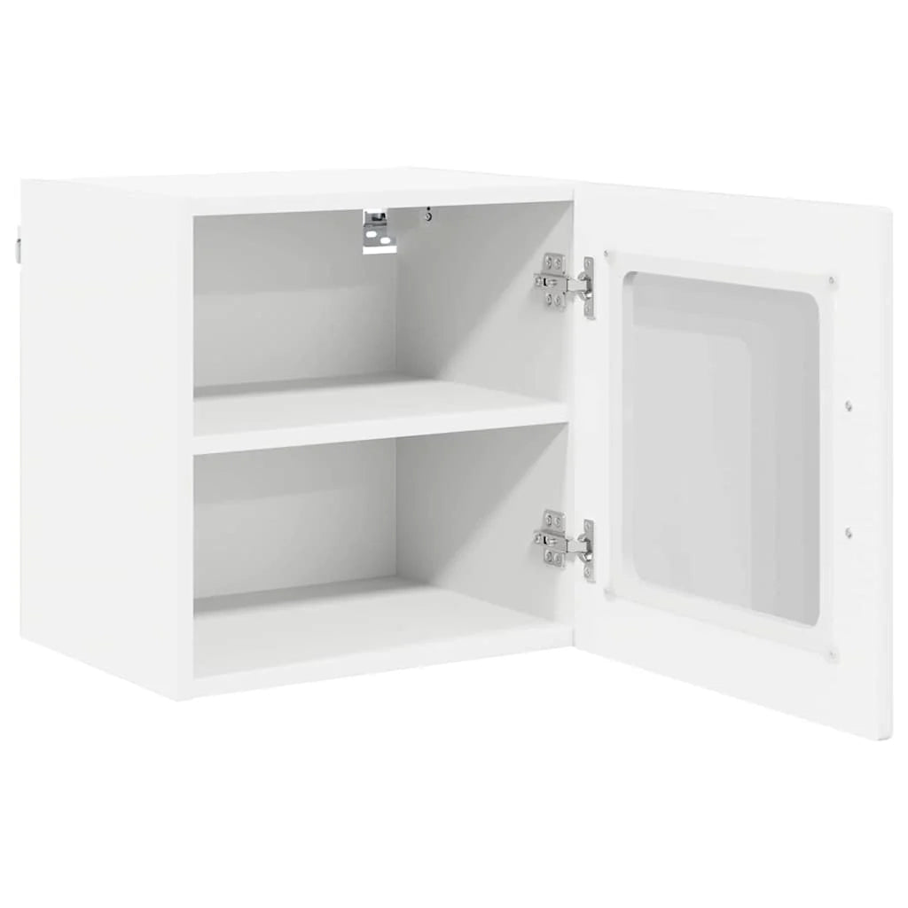 Set di 2 pensili da cucina moderni con 2 pratici ripiani 40 x 31 x 40 cm legno composito bianco 02_0054190