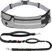 Cintura per cani con cinghia addomesticante, cinghia per passeggiata, cintura per cani per grandi e medi cani, cintura per cani con tasca per cinghia, cinghia elastica per passeggiata per cani, cintura per cani per corsa, corsa con cani