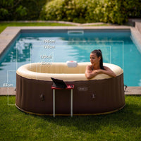 Vasca Idromassaggio da Esterno Gonfiabile Riscaldata 2 Posti 190x120x65 cm Ease.Zone Marrone