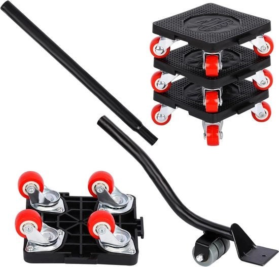 Dolly per Mobili con Elevazione - 400kg Capacità di Sollevamento - Rotazione a 360° - Facile Spostamento dei Mobili