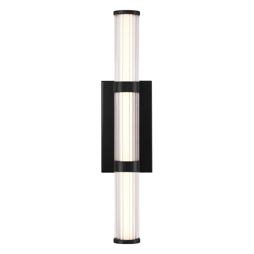 Applique LED esterna Fayton nera 54cm 21,6W IP44 3000K