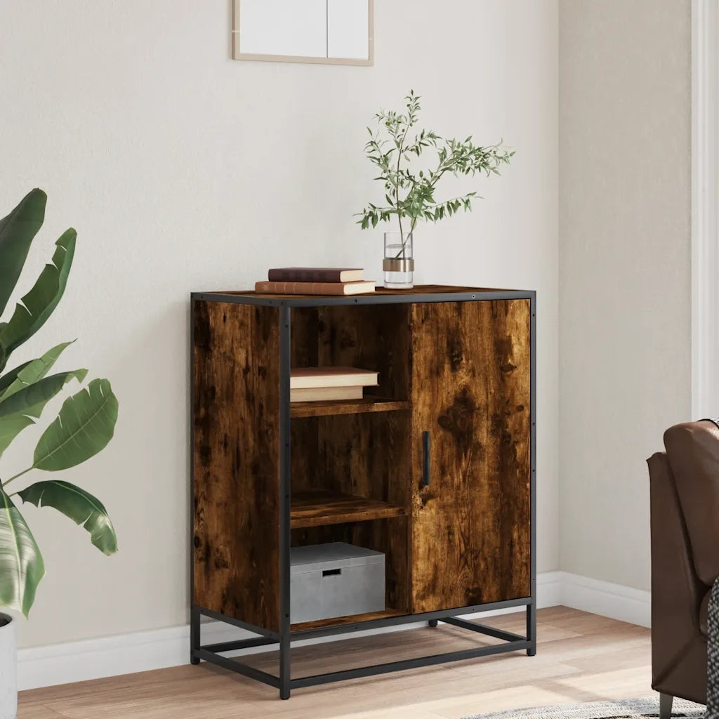 vidaXL Credenza Rovere Fumo 62x35x76 cm in Legno Multistrato