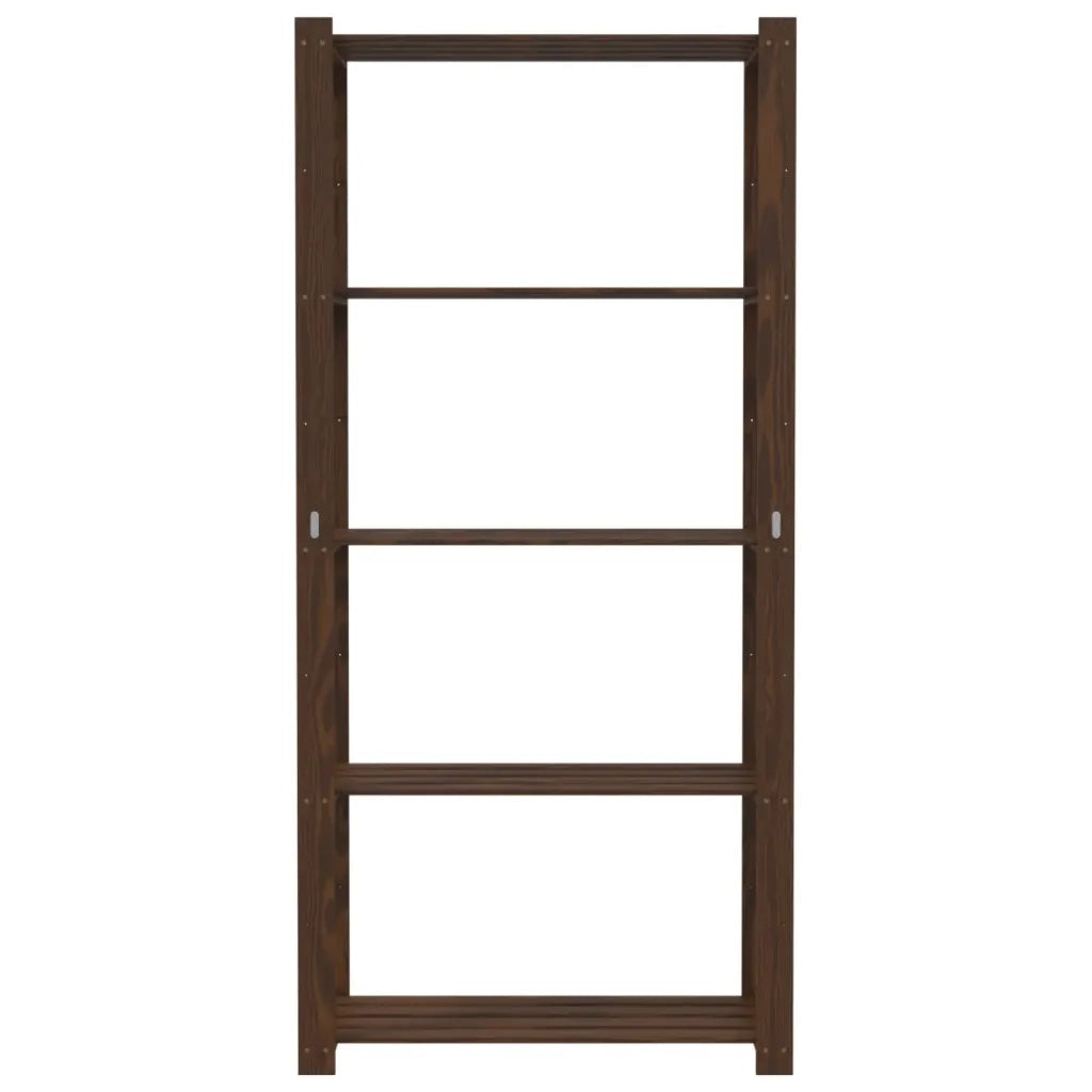 Scaffale a 5 Livelli Marrone 80x38x170 cm in Legno di Pino CFW2857604