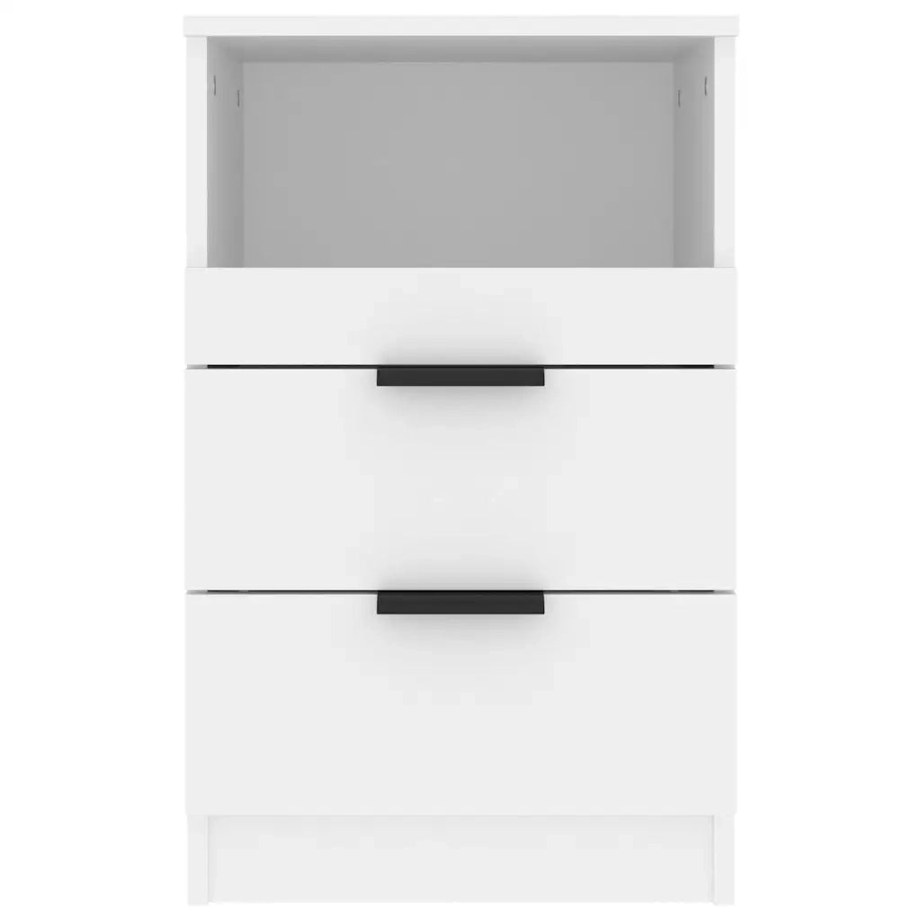 Comodini a Muro 2 pz Bianchi in Legno Multistrato cod mxl 73615