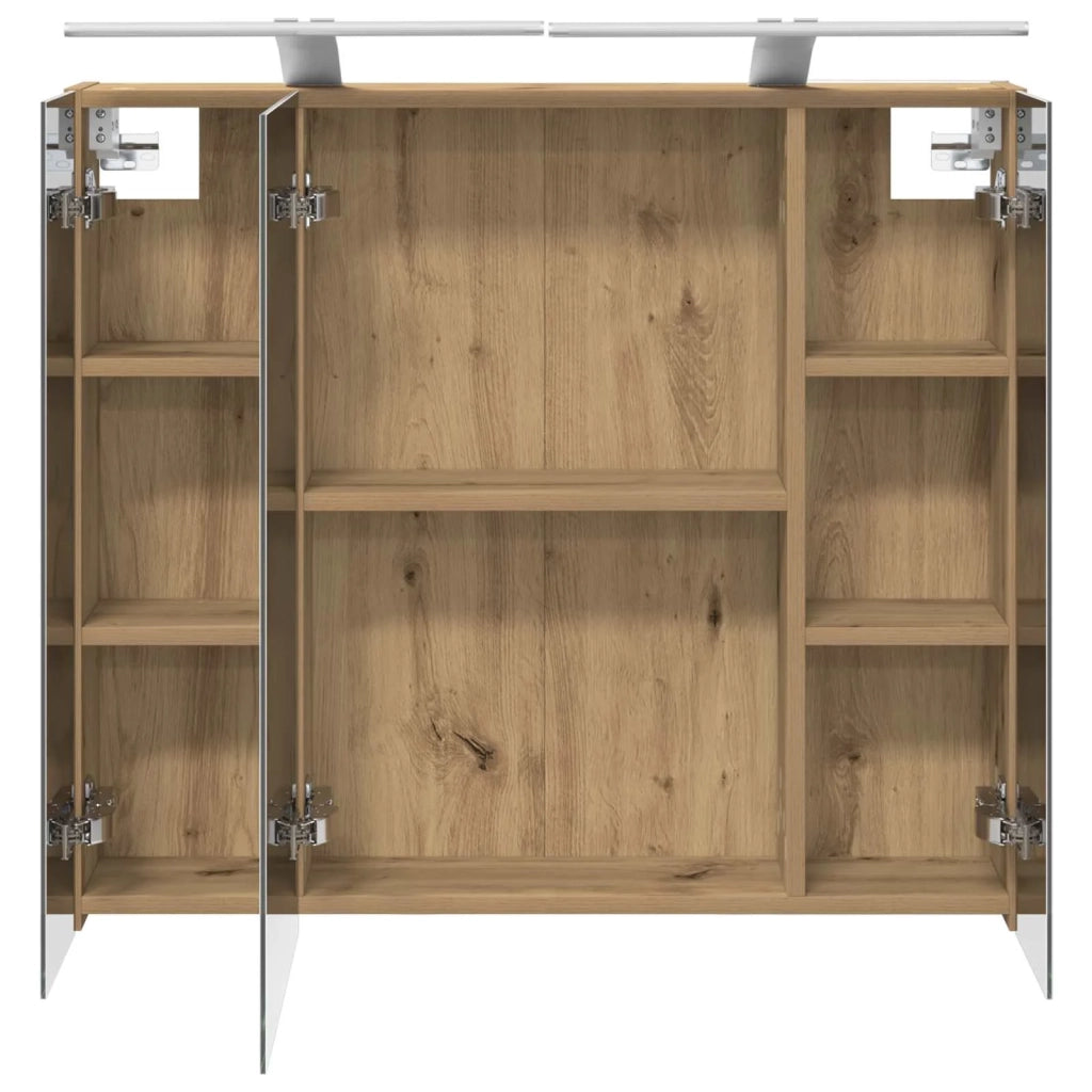 Mobiletto per specchio da bagno con porta Rovere Artigianale 889118