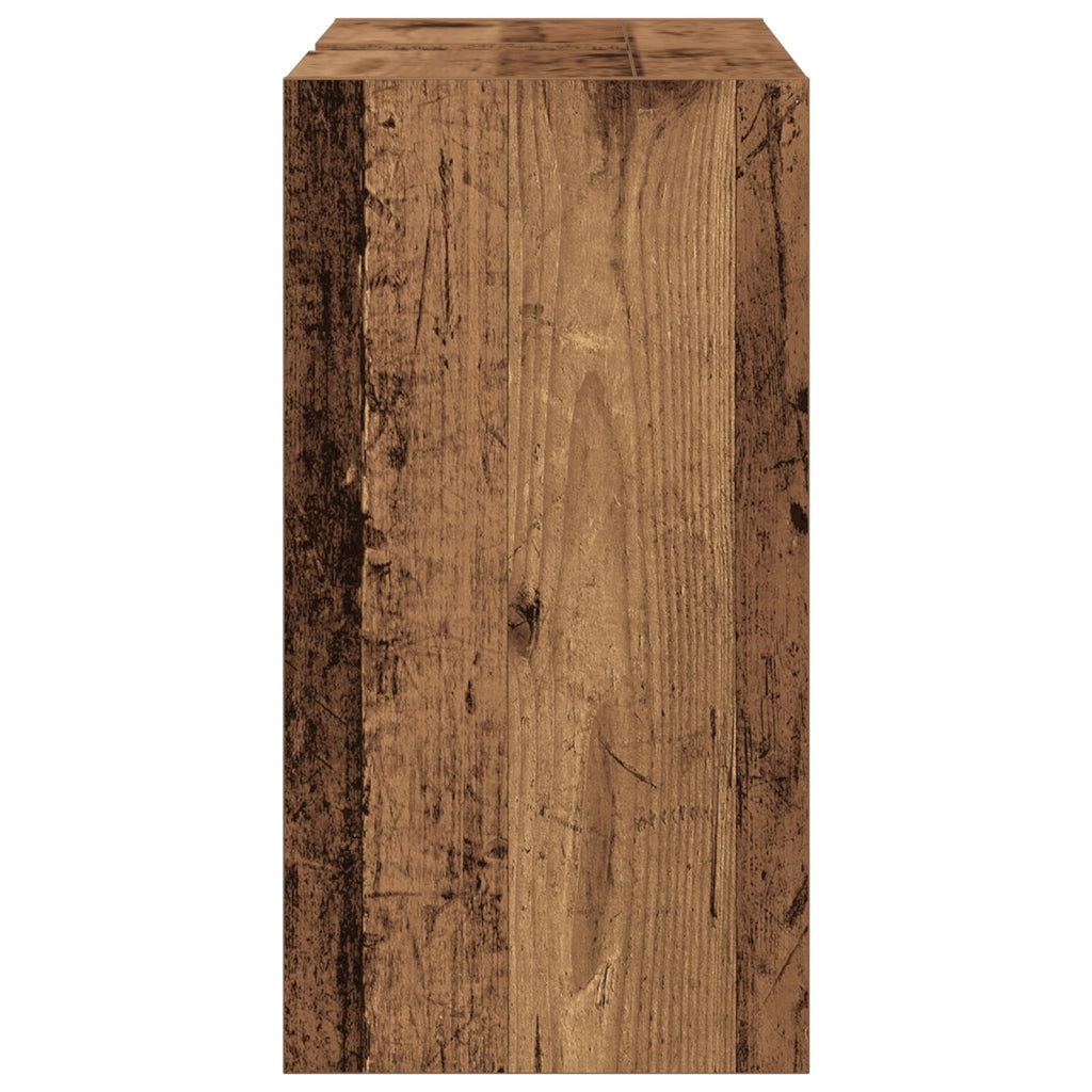 Mobiletto per Lavabo Legno Invecchiato 90x29x55 cm Legno Ingegnerizzato